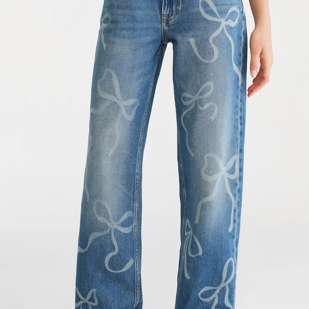 Aeropostale Low-Rise Baggy Bows Jean